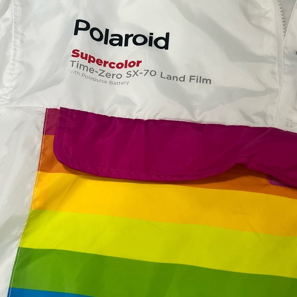 Polaroid White Jacket with Rainbow Accents - Picture 5 of 16